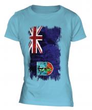 Montserrat Grunge Flag Ladies T-Shirt
