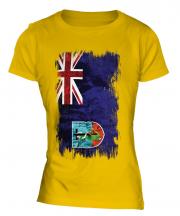 Montserrat Grunge Flag Ladies T-Shirt
