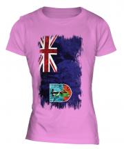 Montserrat Grunge Flag Ladies T-Shirt