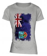 Montserrat Grunge Flag Ladies T-Shirt