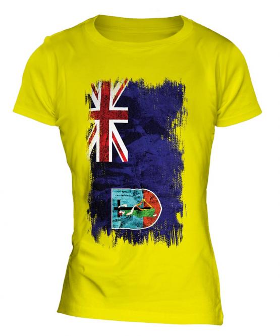 Montserrat Grunge Flag Ladies T-Shirt