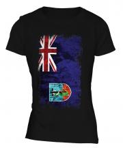 Montserrat Grunge Flag Ladies T-Shirt