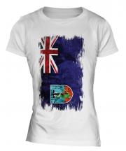 Montserrat Grunge Flag Ladies T-Shirt