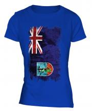 Montserrat Grunge Flag Ladies T-Shirt