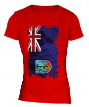 Montserrat Grunge Flag Ladies T-Shirt
