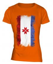 Mordovia Grunge Flag Ladies T-Shirt