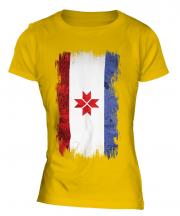 Mordovia Grunge Flag Ladies T-Shirt
