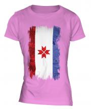 Mordovia Grunge Flag Ladies T-Shirt