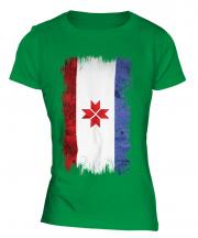 Mordovia Grunge Flag Ladies T-Shirt