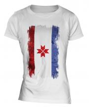 Mordovia Grunge Flag Ladies T-Shirt
