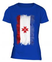 Mordovia Grunge Flag Ladies T-Shirt