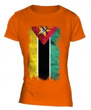 Mozambique Grunge Flag Ladies T-Shirt