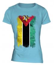 Mozambique Grunge Flag Ladies T-Shirt