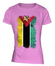 Mozambique Grunge Flag Ladies T-Shirt