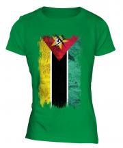 Mozambique Grunge Flag Ladies T-Shirt