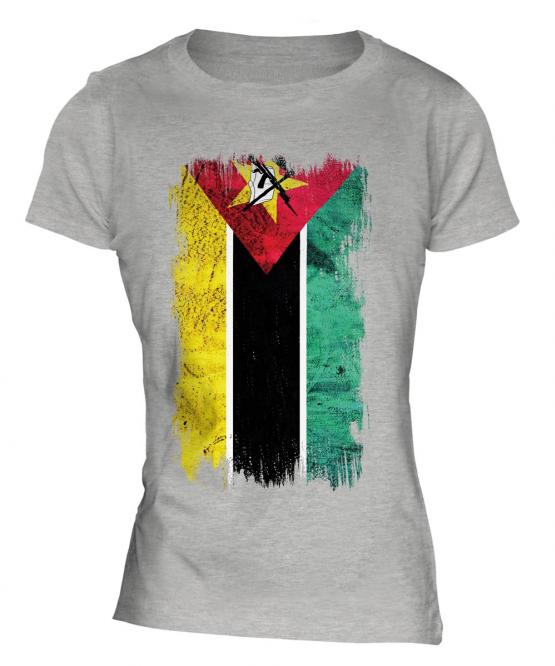 Mozambique Grunge Flag Ladies T-Shirt