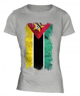 Mozambique Grunge Flag Ladies T-Shirt