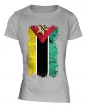 Mozambique Grunge Flag Ladies T-Shirt