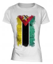 Mozambique Grunge Flag Ladies T-Shirt