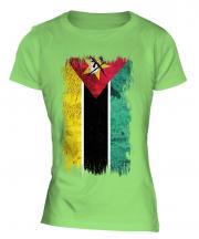 Mozambique Grunge Flag Ladies T-Shirt