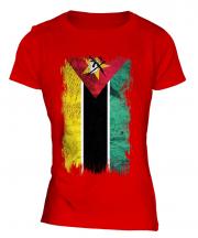Mozambique Grunge Flag Ladies T-Shirt