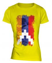 Nagorno-Karabakh Republic Grunge Flag Ladies T-Shirt