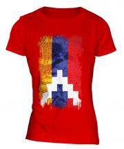 Nagorno-Karabakh Republic Grunge Flag Ladies T-Shirt