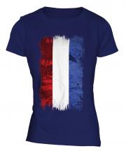 Netherlands Grunge Flag Ladies T-Shirt