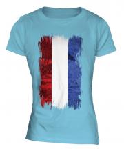 Netherlands Grunge Flag Ladies T-Shirt