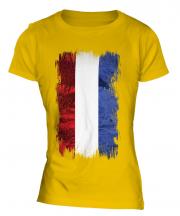 Netherlands Grunge Flag Ladies T-Shirt