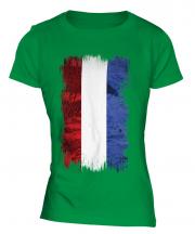 Netherlands Grunge Flag Ladies T-Shirt