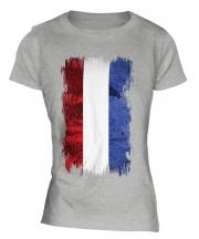 Netherlands Grunge Flag Ladies T-Shirt
