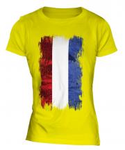 Netherlands Grunge Flag Ladies T-Shirt