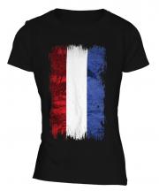 Netherlands Grunge Flag Ladies T-Shirt