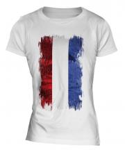 Netherlands Grunge Flag Ladies T-Shirt
