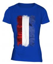 Netherlands Grunge Flag Ladies T-Shirt