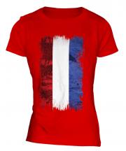 Netherlands Grunge Flag Ladies T-Shirt