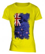 New Zealand Grunge Flag Ladies T-Shirt