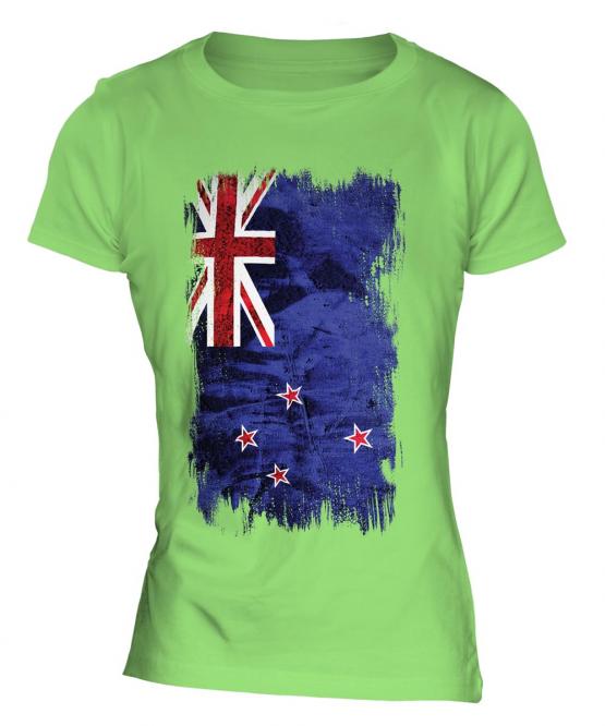 New Zealand Grunge Flag Ladies T-Shirt