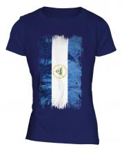 Nicaragua Grunge Flag Ladies T-Shirt