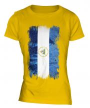 Nicaragua Grunge Flag Ladies T-Shirt