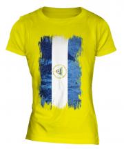 Nicaragua Grunge Flag Ladies T-Shirt