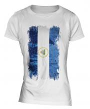 Nicaragua Grunge Flag Ladies T-Shirt