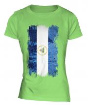 Nicaragua Grunge Flag Ladies T-Shirt