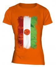 Niger Grunge Flag Ladies T-Shirt