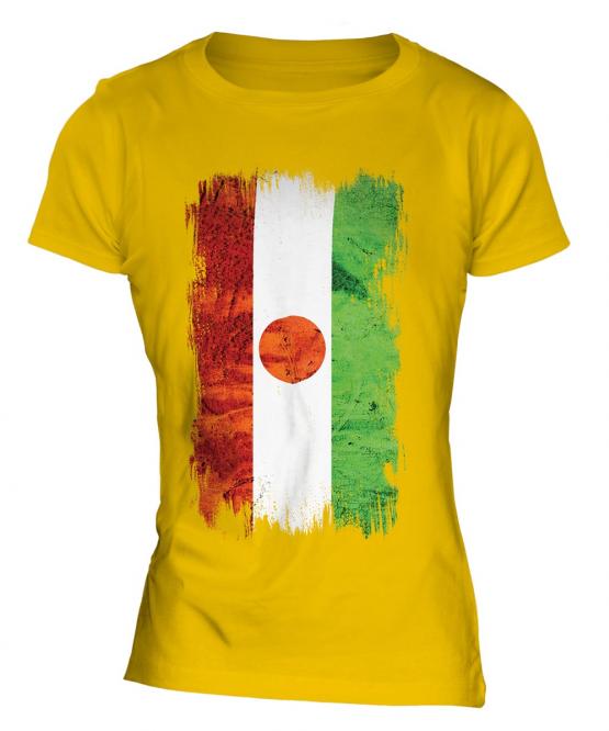 Niger Grunge Flag Ladies T-Shirt