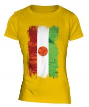 Niger Grunge Flag Ladies T-Shirt