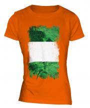 Nigeria Grunge Flag Ladies T-Shirt