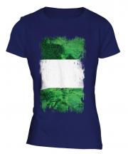 Nigeria Grunge Flag Ladies T-Shirt