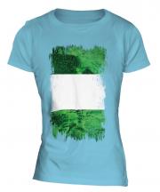Nigeria Grunge Flag Ladies T-Shirt